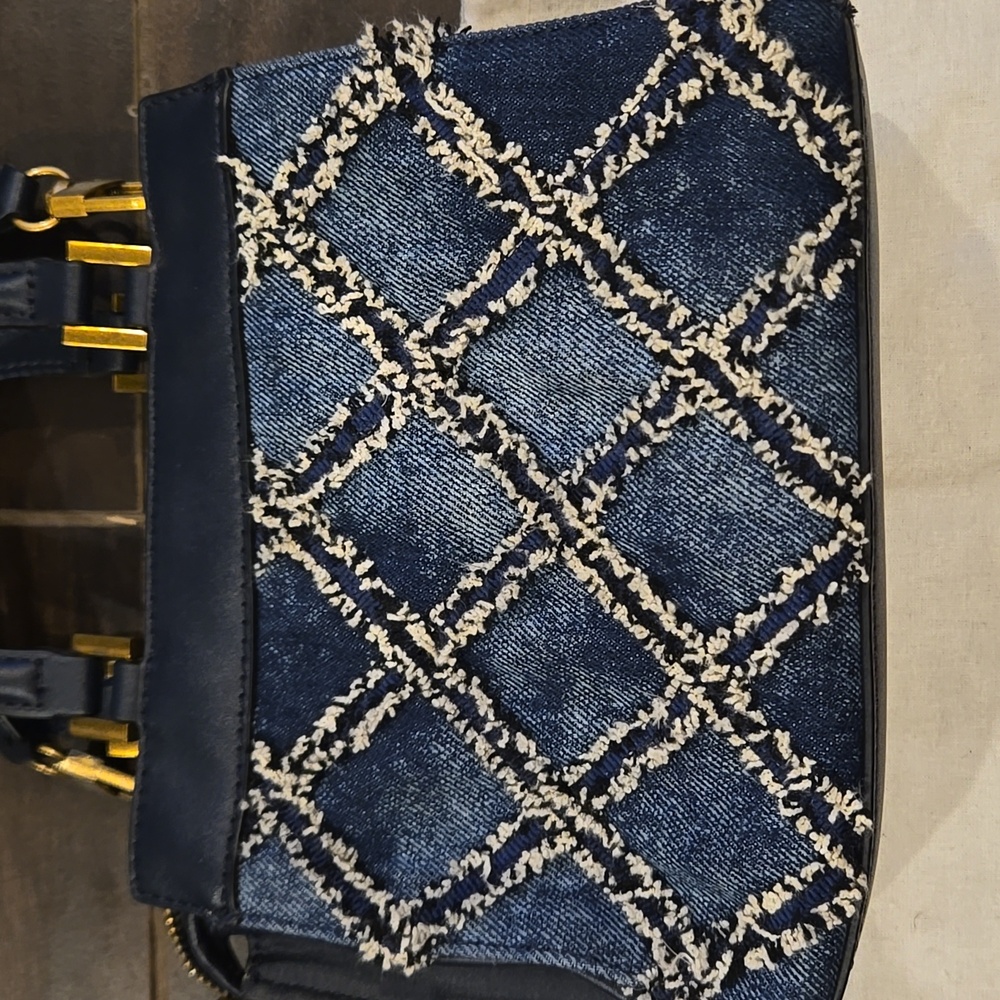 Guess Katey Denim Mini  Satchel NWOT - Picture 8 of 10